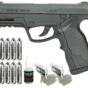 Pistola De Pressão Co2 M9-A1 Steyr 4,5 Asg + Co2 + Esferas + Oleo