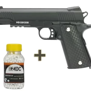 Pistola de Airsoft VG 1911-V13 BK Metal spring 6mm + BBs