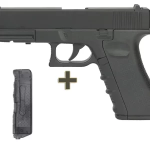 Pistola de Pressão Gás CO2 G17 K17 II Glock Full Metal 4.5mm QGK + Speed Loader Carregador Rápido 4,5mm .177