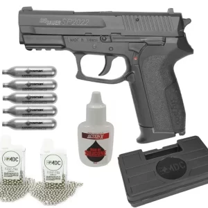 Pistola de Pressão Gas Co2 Sig Sauer SP2022 Cal 4,5mm Cybergun + KIT