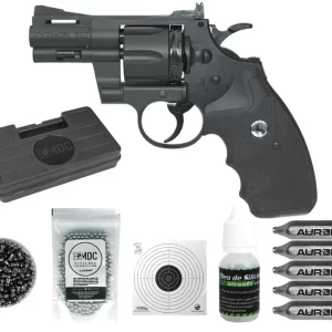 Revólver de Pressão CO2 Colt Python 357 Dual Ammo Umarex + Case + Munição + Co2