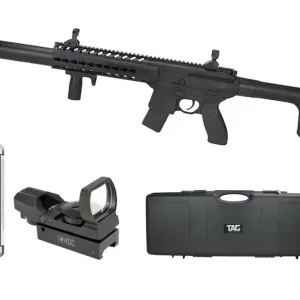 Rifle de Pressão CO2 SEMI-AUTO Sig Sauer MCX 30 BK 4,5mm Chumbinho + Case + Red dot +Co2